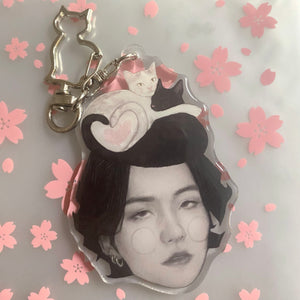 'Heart Kitties Yoongi' Acrylic Epoxy Charm