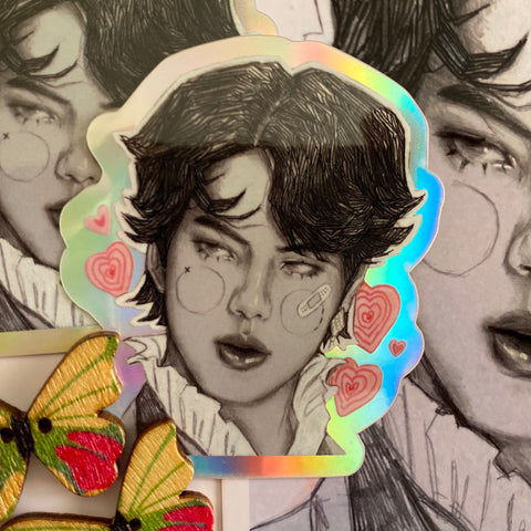 Holographic ‘Lovely Jin' Sticker