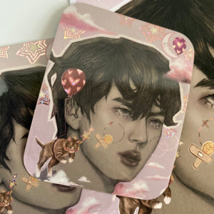 'Pink Dreams' Jin Glitter Sticker