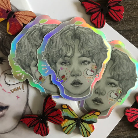 Holographic ‘Hello Kitty Yoongi’ Sticker