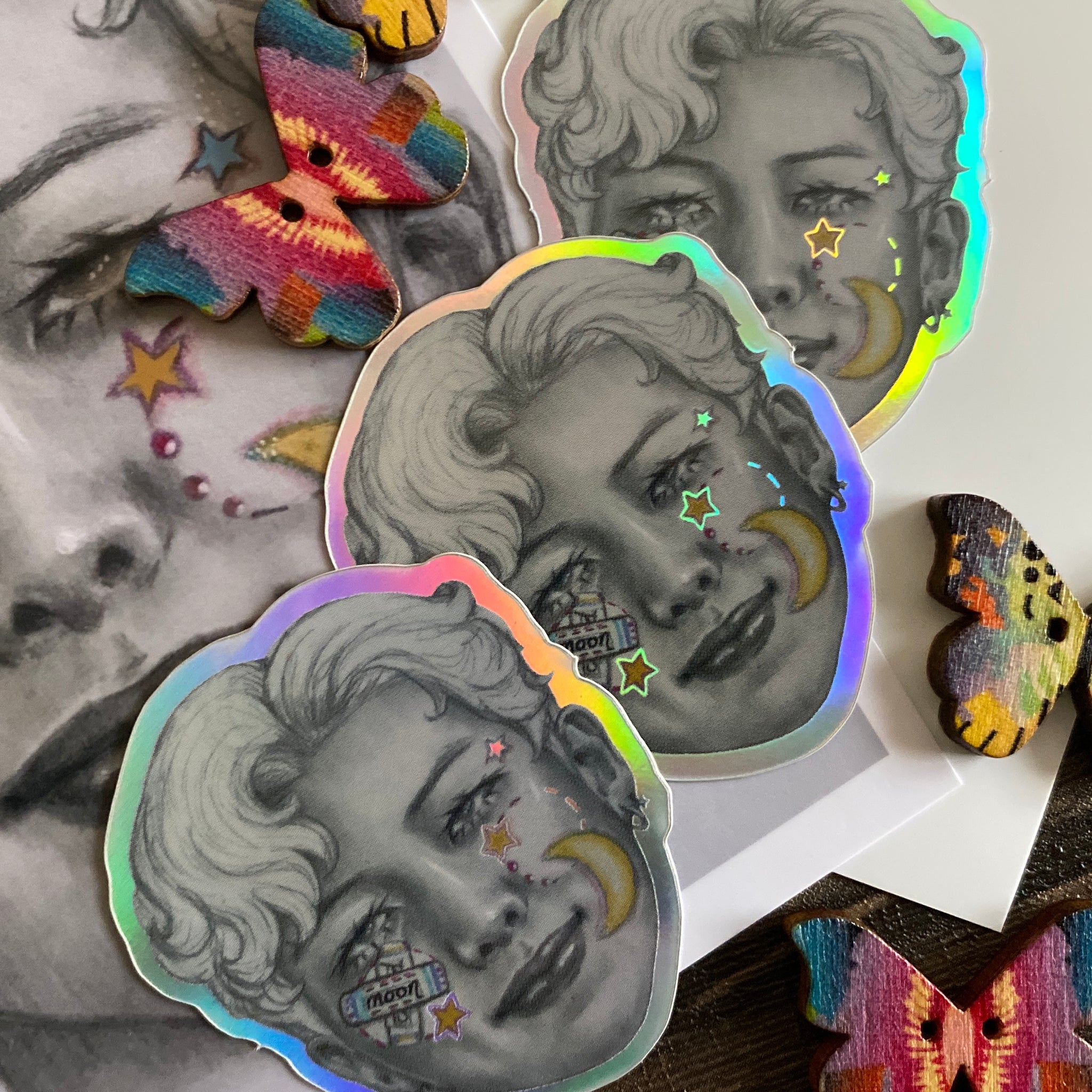 Holographic ‘Moonchild Joon' Sticker